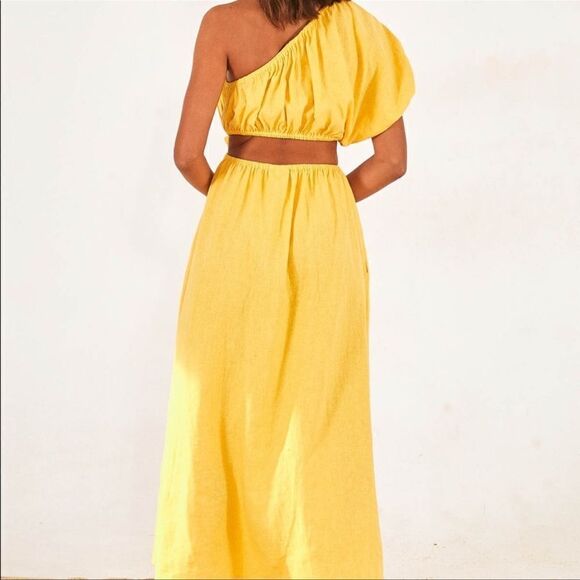 FARM RIO One-Shoulder Open-Waist Midi Dress - Picture 10 of 11